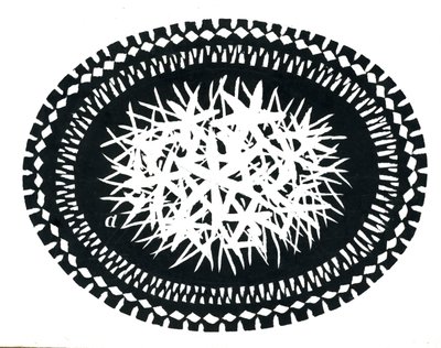 Elliptisk design (skrapbräda) av George Adamson