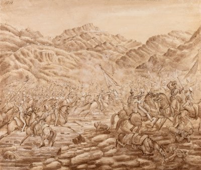 Avtal av bakgardets kavalleri i slaget vid Tezeen av George Alfred Croly