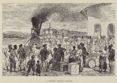 En järnvägsstation i Virginia av George Augustus Sala