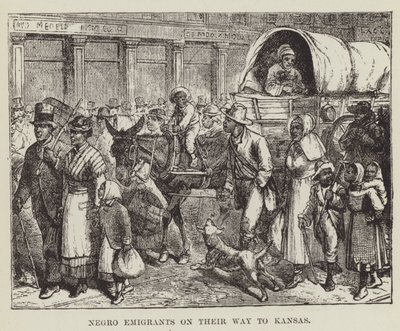 Svarta emigranter på väg till Kansas av George Augustus Sala