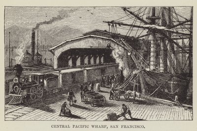 Central Pacific Wharf, San Francisco av George Augustus Sala