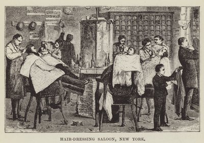 Frisörsalong, New York av George Augustus Sala