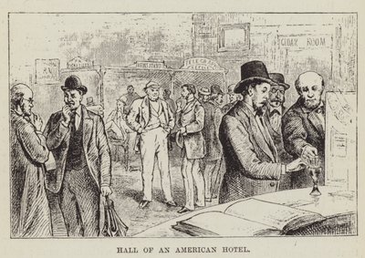 Hall på ett amerikanskt hotell av George Augustus Sala