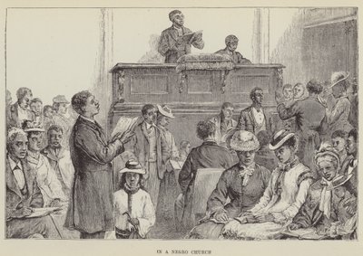 I en svart kyrka (gravyr) av George Augustus Sala