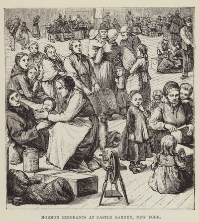 Mormonemigranter i Castle Garden, New York av George Augustus Sala
