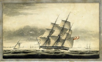 Trupptransportfartyget HMS "Akbar" (1806), 10 augusti av George Back