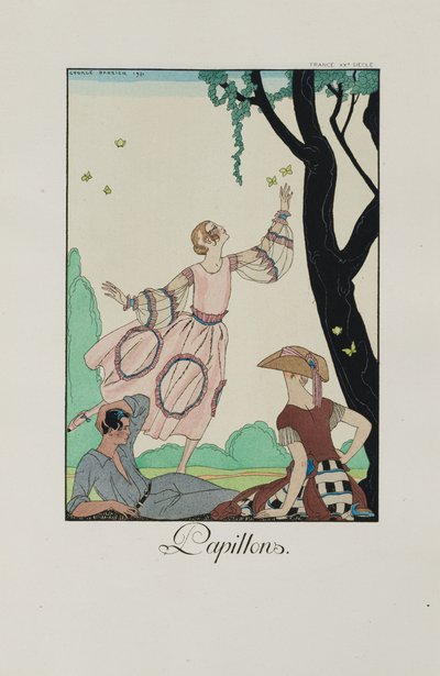 krusiduller och krusiduller: Fjärilar, 1921. av George Barbier