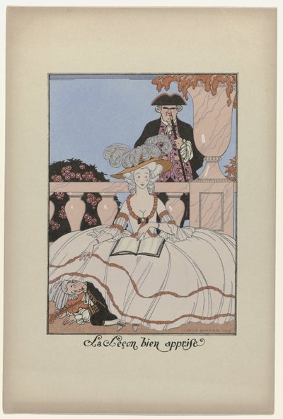 Månadernas krans, 1919: Lektionen väl lärd av George Barbier