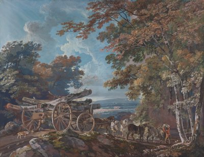 Timber Wain på en ojämn väg (en i ett par) av George Barret