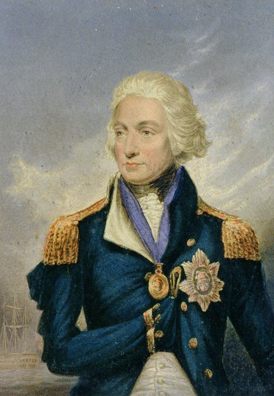 Horatio, Viscount Nelson (1758-1805) (färgtryck) av George Baxter
