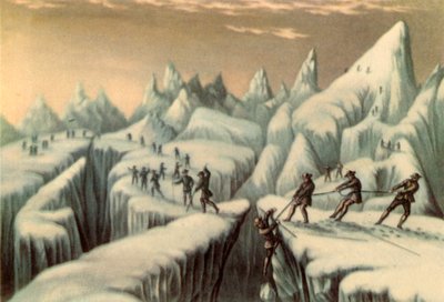 Scen i bestigningen av Mont Blanc, c1853, 1946. av George Baxter