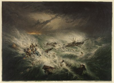 The Wreck of the Reliance (12 november 1842) av George Baxter