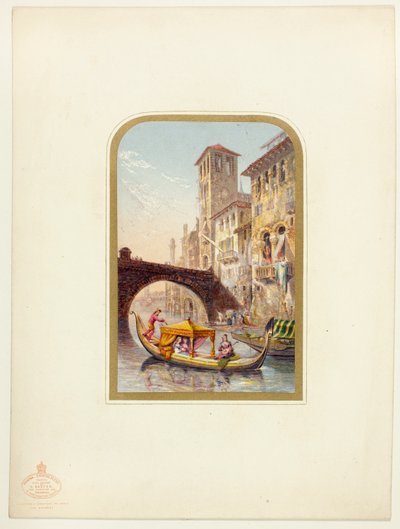 Verona, kvällsscen av George Baxter