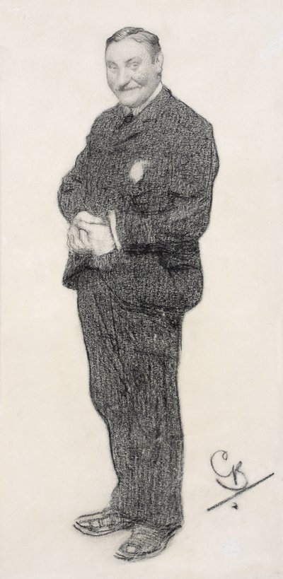 Porträtt av H G Wells (blyerts) av George Belcher