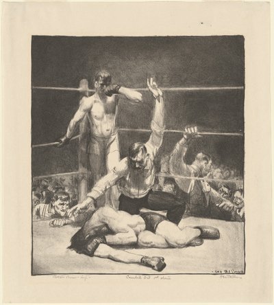 Uträknat, första stenen av George Bellows
