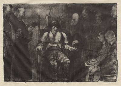 Elektrisk avrättning, första tillståndet av George Bellows