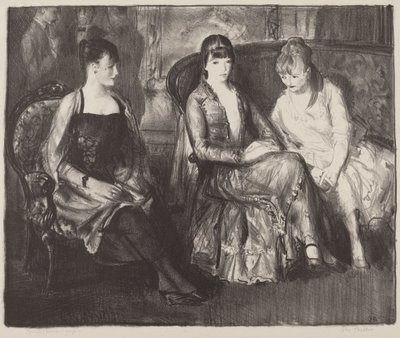 Elsie, Emma och Marjorie, andra stenen av George Bellows