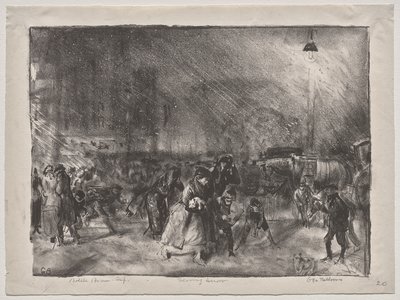 Kvällssnö av George Bellows