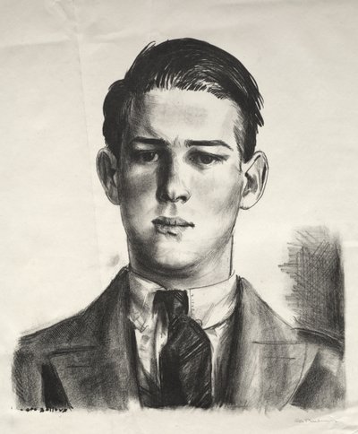 Huvudstudie av Gregory av George Bellows