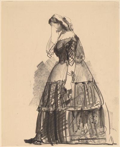 Lady of 1860 - Skådespelerskan av George Bellows