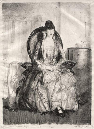Kvinna med en solfjäder av George Bellows