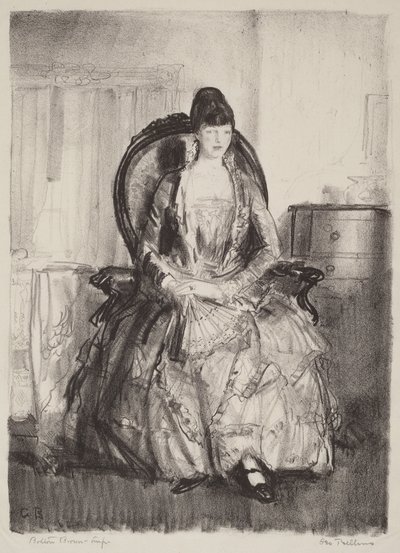 Dam med solfjäder av George Bellows
