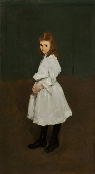 Liten flicka i vitt (Queenie Burnett) av George Bellows