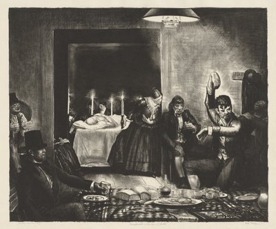 Punchinello i dödens hus av George Bellows