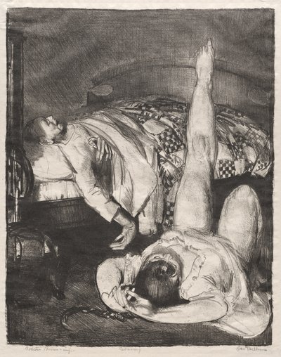 Förminskning, liten, tredje sten av George Bellows