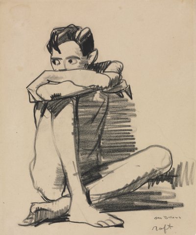 Sittande pojke av George Bellows