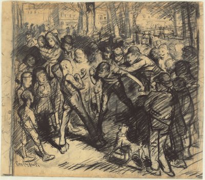 Street Fight [レクト]スウェーデン語 av George Bellows