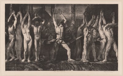 Barrikaden, andra stenen av George Bellows