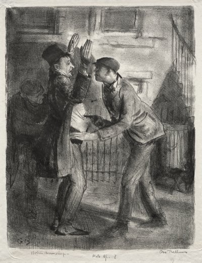 Rånet, första tillståndet av George Bellows