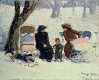 Nursemaids, High Bridge Park (olja på duk) av George Benjamin Luks
