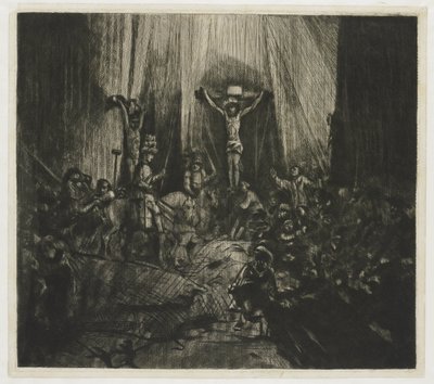 Kristus korsfäst mellan de två tjuvarna: "De tre korsen" av George Bickham (II)