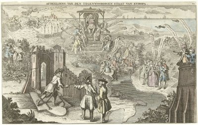 Europas nuvarande tillstånd, 1742 Bild av det nuvarande tillståndet i Europa (titel på objekt) av George Bickham (II)