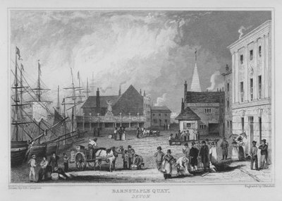 Barnstaple Quay, Devon (gravyr) av George Bryant Campion