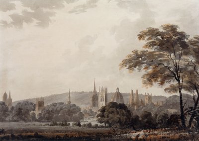Utsikt över tornen och spirorna i Oxford, Oxfordshire av George Bulteer Fisher