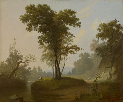 Landskap med fiskare av George Caleb Bingham