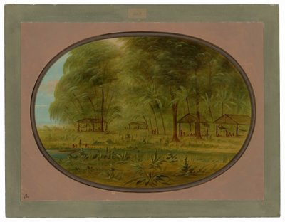 En karibisk by i Nederländska Guyana av George Catlin