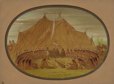 En hundfest - Sioux, 18611869. av George Catlin