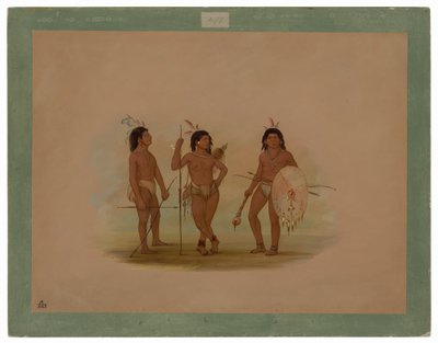 En Puelchee-hövding och två unga krigare av George Catlin