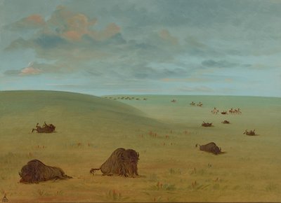 Efter buffeljakten - Sioux, 18611869. av George Catlin