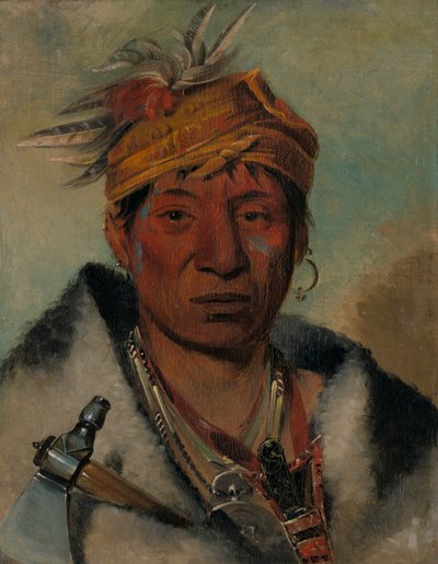 Ah-yaw-né-tak-oár-ron en krigare, 1831. av George Catlin