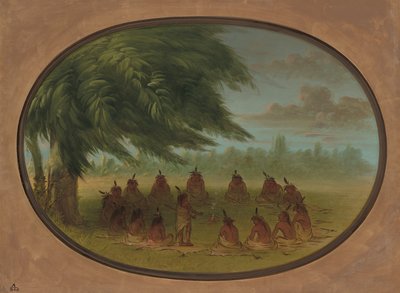 An Indian Council - Sioux, 18611869. av George Catlin