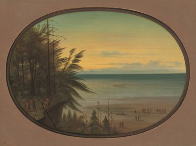 An Indian Ladder - Nayas Indians, 18551869. av George Catlin