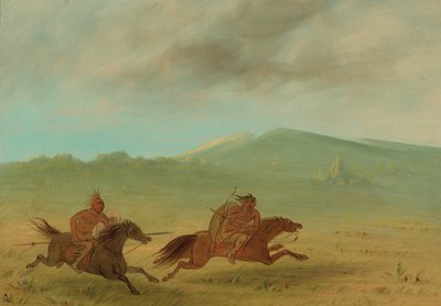 An Osage Indian Pursuing a Camanchee, 18611869. av George Catlin