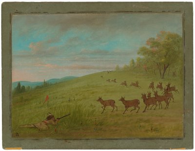 Antilopskytte - Assinneboine av George Catlin