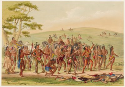 Mandanernas bågskytte av George Catlin