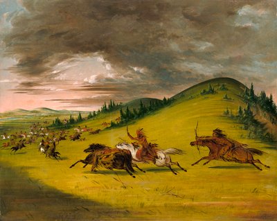 Slaget mellan Sioux och Sac and Fox av George Catlin